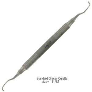 Gracey curettes, Angulated to reach mesial surfaces of posterior teeth. Double-ended, easy-grip handle.