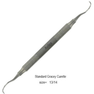 Gracey curettes, Angulated to reach distal surfaces of posterior teeth. Double-ended, easy-grip handle